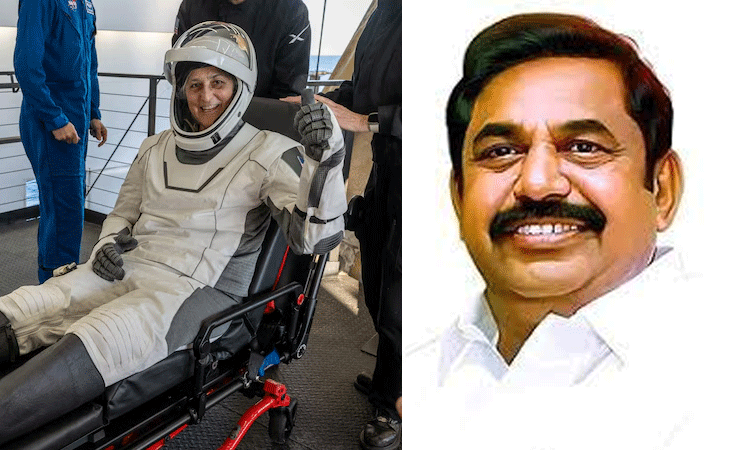 உங்கள் கதை வருங்கால தலைமுறைகளை ஊக்குவிக்கும் சுனிதா வில்லியம்சுக்கு எடப்பாடி பழனிசாமி வாழ்த்து